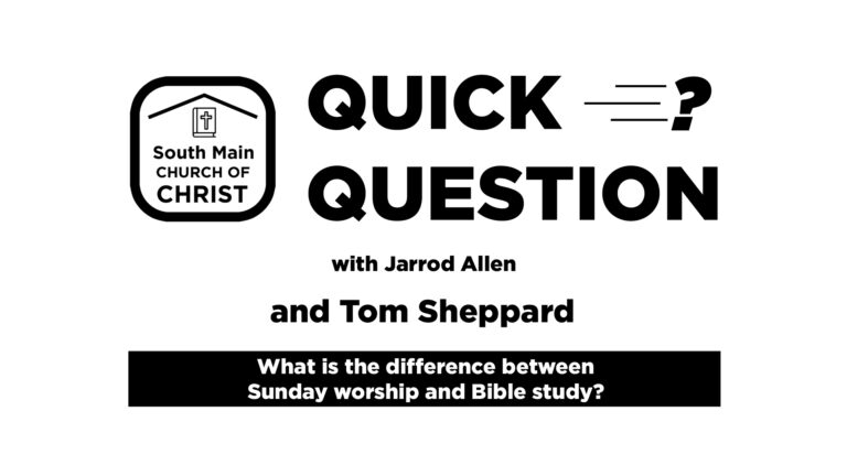 What is the difference between Sunday worship and Bible study?