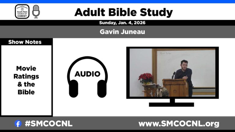 Movie Ratings and the Bible: adult Bible study for Jan. 4, 2026 #smcocnl