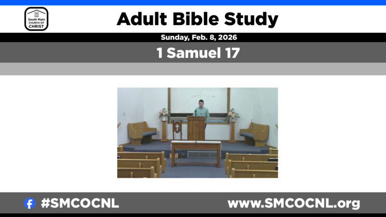 1 Samuel 17: adult Bible study #smcocnl Gavin Juneau