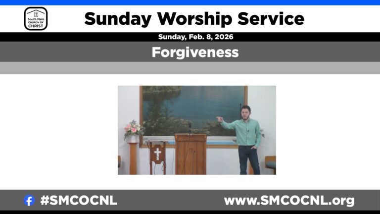 Forgiveness: Sunday Worship Service #smcocnl Gavin Juneau